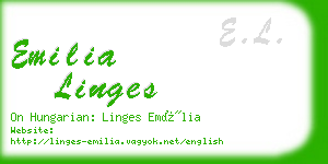 emilia linges business card